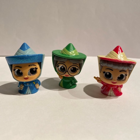 Disney Other - Disney Doorables Flora, Fauna, Merryweather Series 5 Exclusive Glitter Fairies